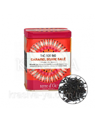 TdO Органический черный чай со вкусом соленой карамели / Organic Salted Butter Caramel Flavoyred, 50 г : Органический чай
