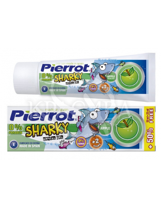 Пирот Акула зубной гель с яблочным ароматом Sharky Dental Gel, 75 мл : Детские зубные пасты