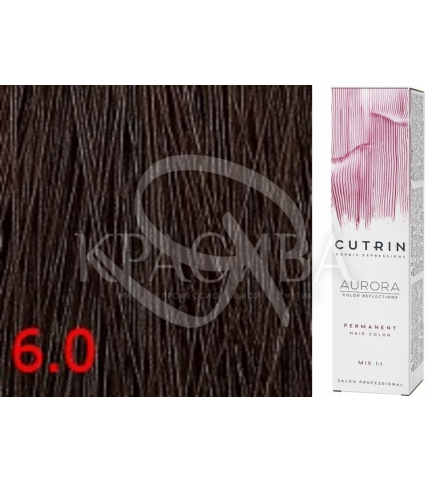 Cutrin Aurora Permanent Color - Аміачна фарба для волосся 6.0 Темний блондин, 60 мл - 1