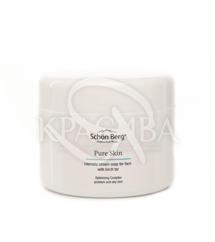 Косметическое крем-мыло для умывания с березовым дегтем - 1