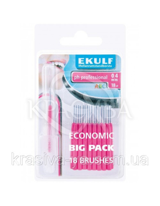 Щетки для межзубных промежутков Ekulf Ph Professional 0.4 мм, 2 уп * 18 шт : Ekulf