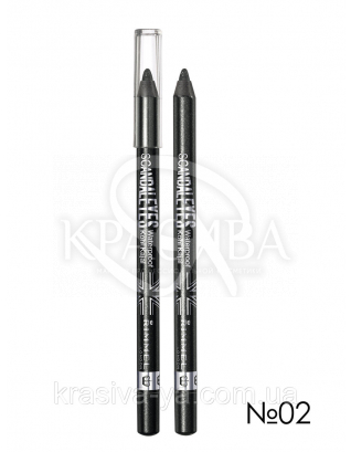 RM Scandaleyes Waterproof - Карандаш для глаз мягкий (02-Sparkling black / супер черный), 1,2 г : Rimmel