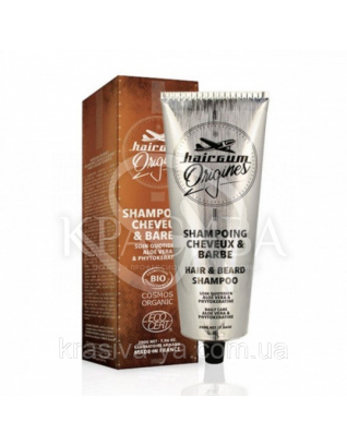 Hairgum Origines-Certified Organic Шампунь для волосся та бороди Bio Cosmos, 200 мл : Шампунь для чоловіків