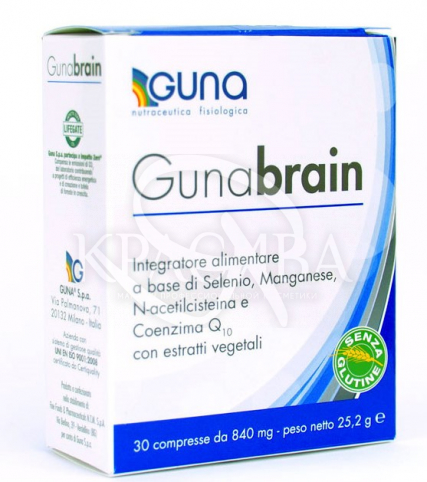 Guna Brain Для повышения мозговой деятельности, 30 таб.*0.84 г - 2