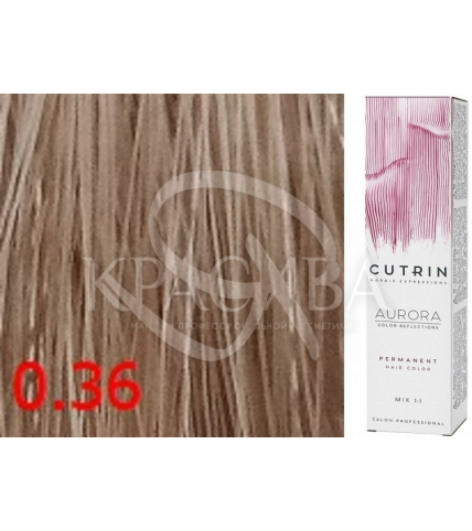 Cutrin Aurora Permanent Color - Аммиачная краска для волос 0.36 Холодный песок, 60 мл - 1