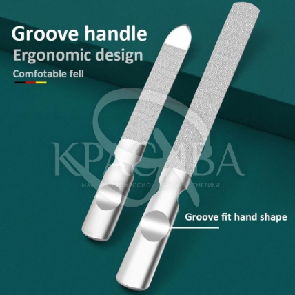 Високоякісна двостороння пилочка для нігтів з нержавіючої сталі - 2