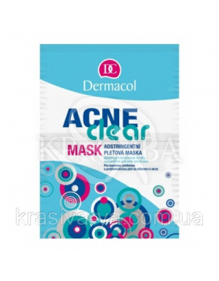 DC Acne Clear Mask стягуюча Маска для жирної, комбінованої і проблемної шкіри, схильної до акне, 2*8 м : Dermacol