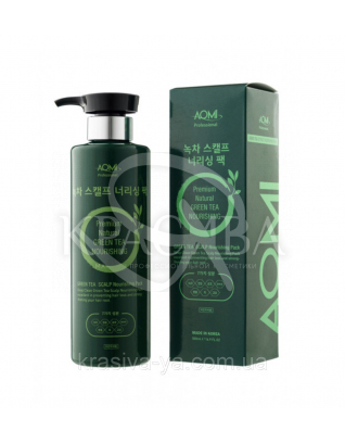 Кондиционер для волос с экстрактом зеленого чая Green Tea Scalp Nourishing Pack, 500 мл : Aomi