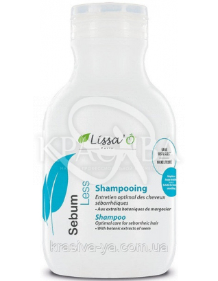 Shampooing Sebum Less Lissa'o Paris-Шампунь для жирных волос с экстрактом семян дерева нима, 300 мл : Lissa'o