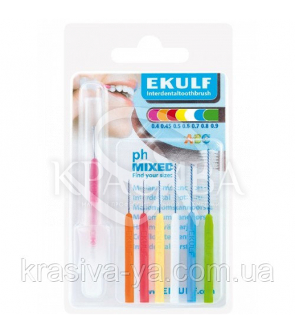 Щетки для межзубных промежутков Ekulf Ph Mix, 2 уп * 7 шт - 1