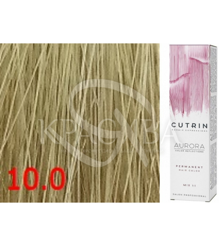Cutrin Aurora Permanent Color - Аммиачная краска для волос 10.0 Природный блондин, 60 мл - 1