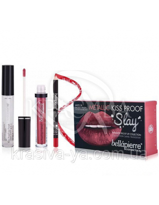 Набір для губ Kiss Proof Metallic Slay - Red Esque : Beauty-набори для макіяжу