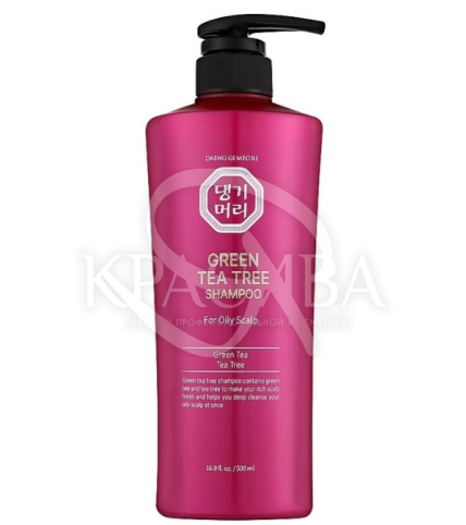 Зеленый шампунь с экстрактом чайного дерева для жирной кожи головы - 1