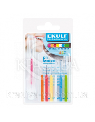 Щетки для межзубных промежутков Ekulf Ph Professional Mix, 2 уп * 9 шт : Межзубная щетка