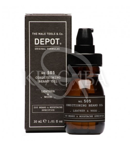 NO.505 Олія для бороди кондиціонуюча "Шкіра та дерево" - 1
