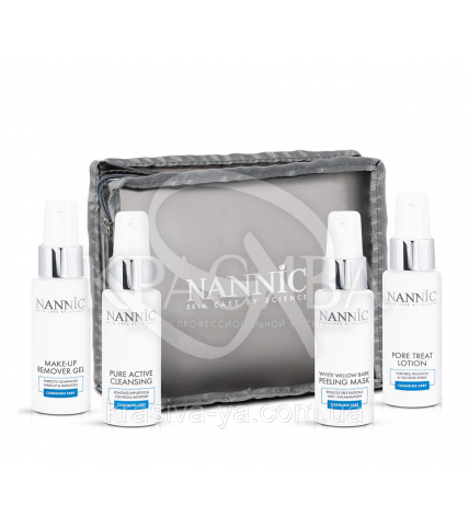 Nannic Cleansing Travel Kit Дорожній набір Nannic з очисними засобами для обличчя, 4*50 мл - 1