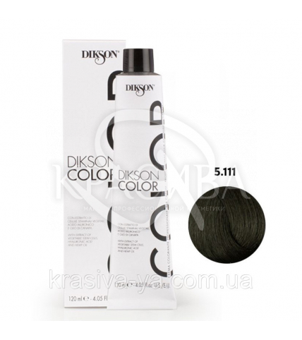 Dikson Color Барвник для волосся холодний посилений Попіл 5.111 / 5СС, 120 мл - 1