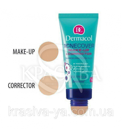 DC Make-up Acnecover and Corrector 03 Тональний крем з коректором для проблемної шкіри, 30 мл + 3 р - 1