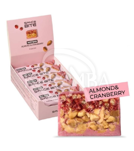 Батончик протеиновый "Миндаль - Клюква" глазированный белым шоколадом - 1