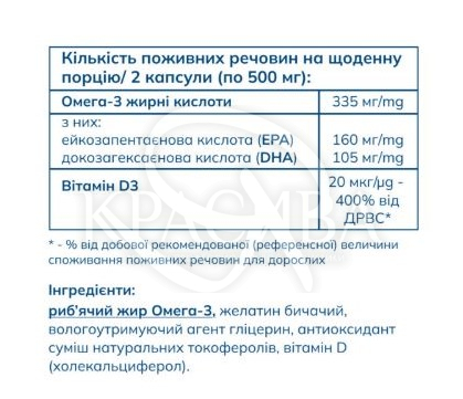 Комплекс Омега-3 із вітаміном D - 3