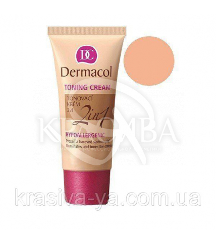 DC Make-up Toning Cream 2in1 Natural Тональный крем легкий увлажняющий 2в1, 30 мл - 1