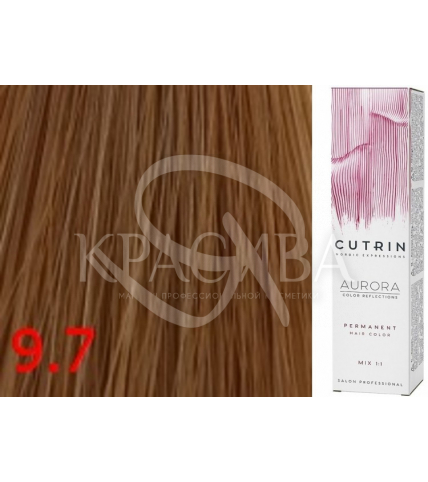 Cutrin Aurora Permanent Color - Аммиачная краска для волос 9.7 Кофе Латте, 60 мл - 1
