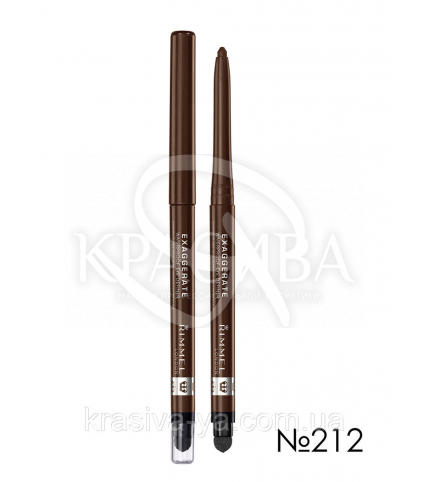 RM Exaggerate Waterproof Eye Definer - Карандаш для глаз (212-Rich Brown / темно коричневый), 0,28 г - 1