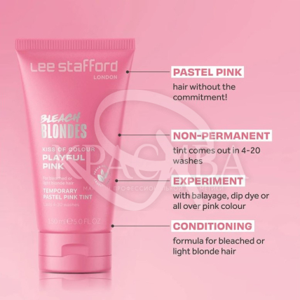 Временный оттеночный пастельно-розовый бальзам для волос - 2