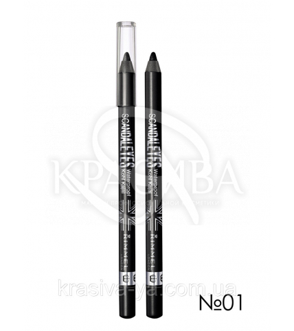RM Scandaleyes Waterproof - Карандаш для глаз мягкий (01-Black / черный), 1,2 г - 1