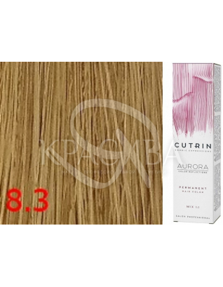 Cutrin Aurora Permanent Color - Аммиачная краска для волос 8.3 Светло-золотистый блондин, 60 мл : Аммиачная краска