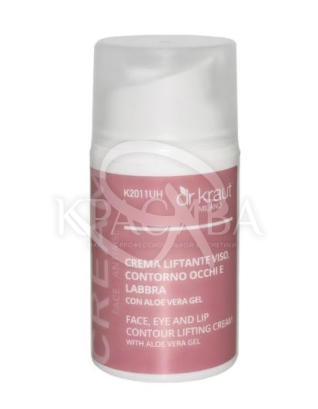 Крем з ефектом ліфтингу для очей, обличчя та губ з ало віра гель : 